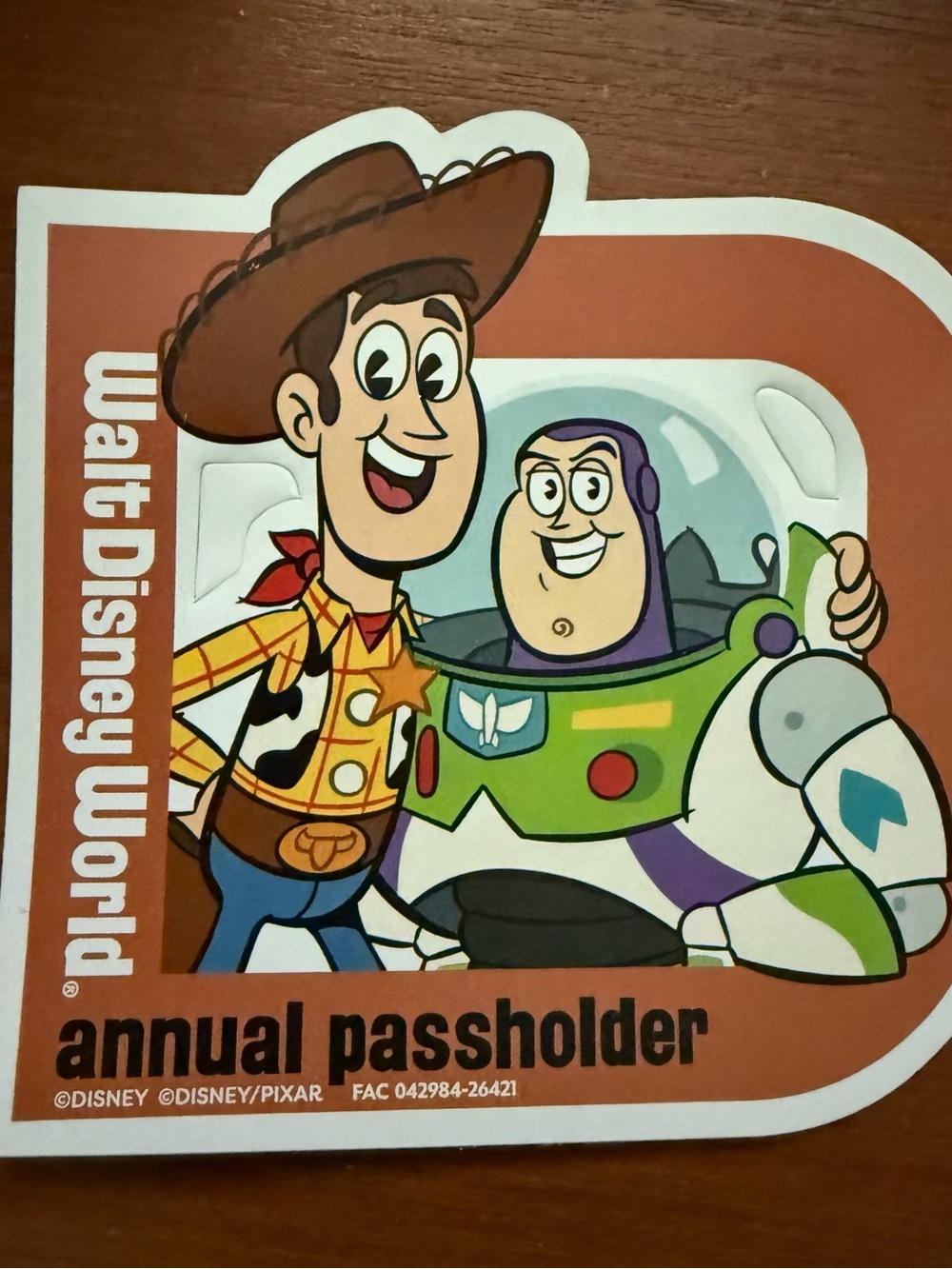 Walt Disney World Woody & Buzz Annual Passholder magnet 2026